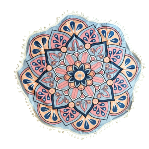 مفرش مدور قطيفة طباعة إسلامية