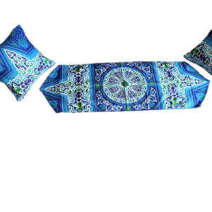 طقم رانر خيامية أزرق مبطن