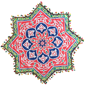 مفرش نجمة قطيفة خيامية