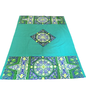 مفرش دك أخضر مطعم بالخيامية 2 متر × متر ونصف